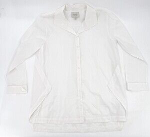 Inae Collection Shirt Womens White Medium Long Sleeve Oversized